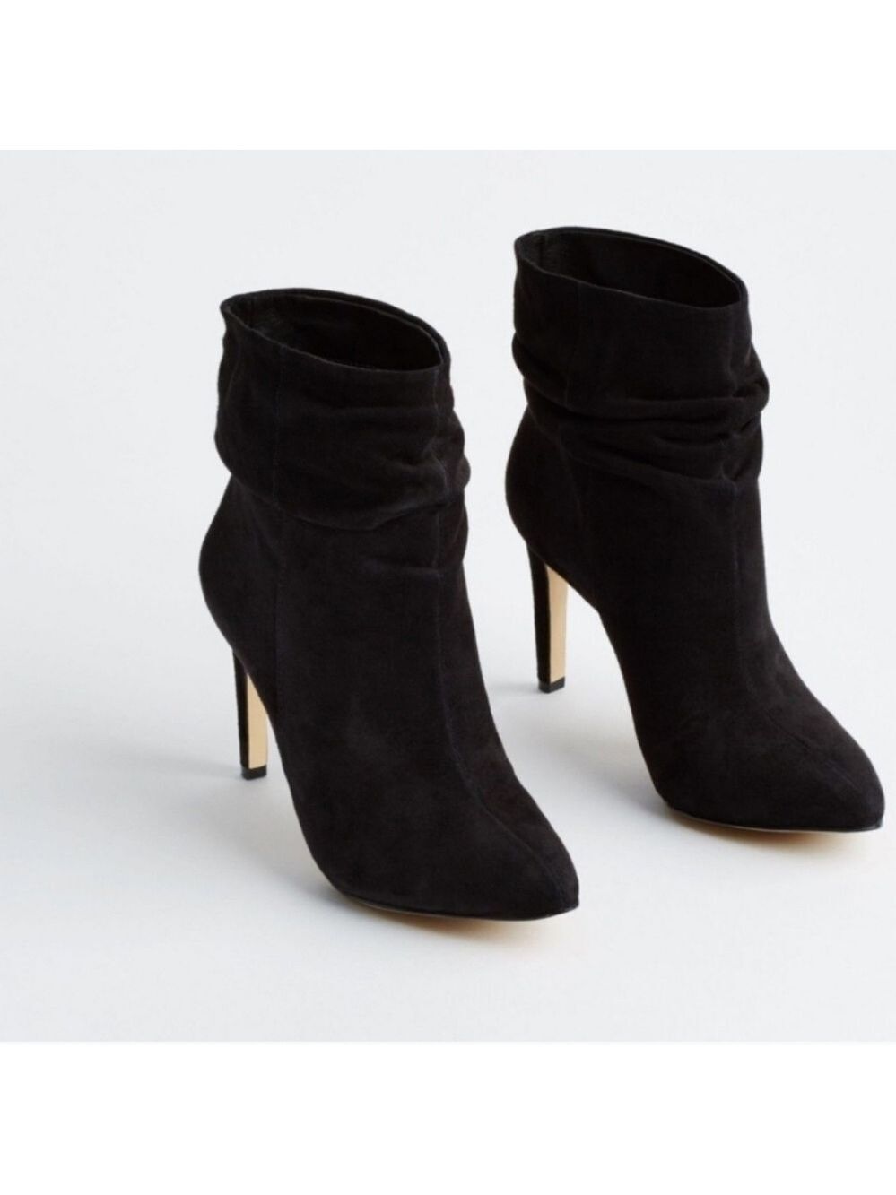 Ann Taylor Miri Slouchy Suede Booties In Black